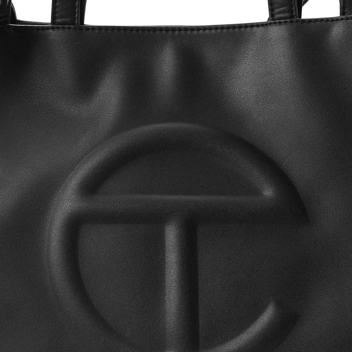 Vegan Leather Medium Shopping Bag Black