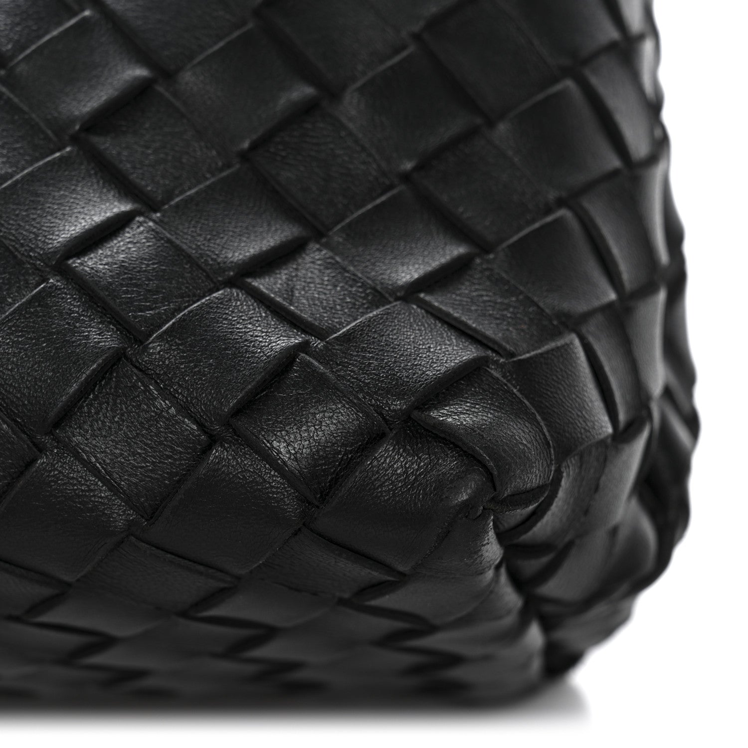 Nappa Intrecciato Medium Andiamo Shoulder Bag Black