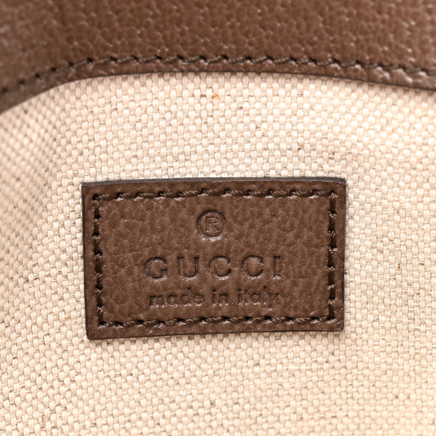 GG Supreme Monogram Web Small Ophidia Belt Bag Brown