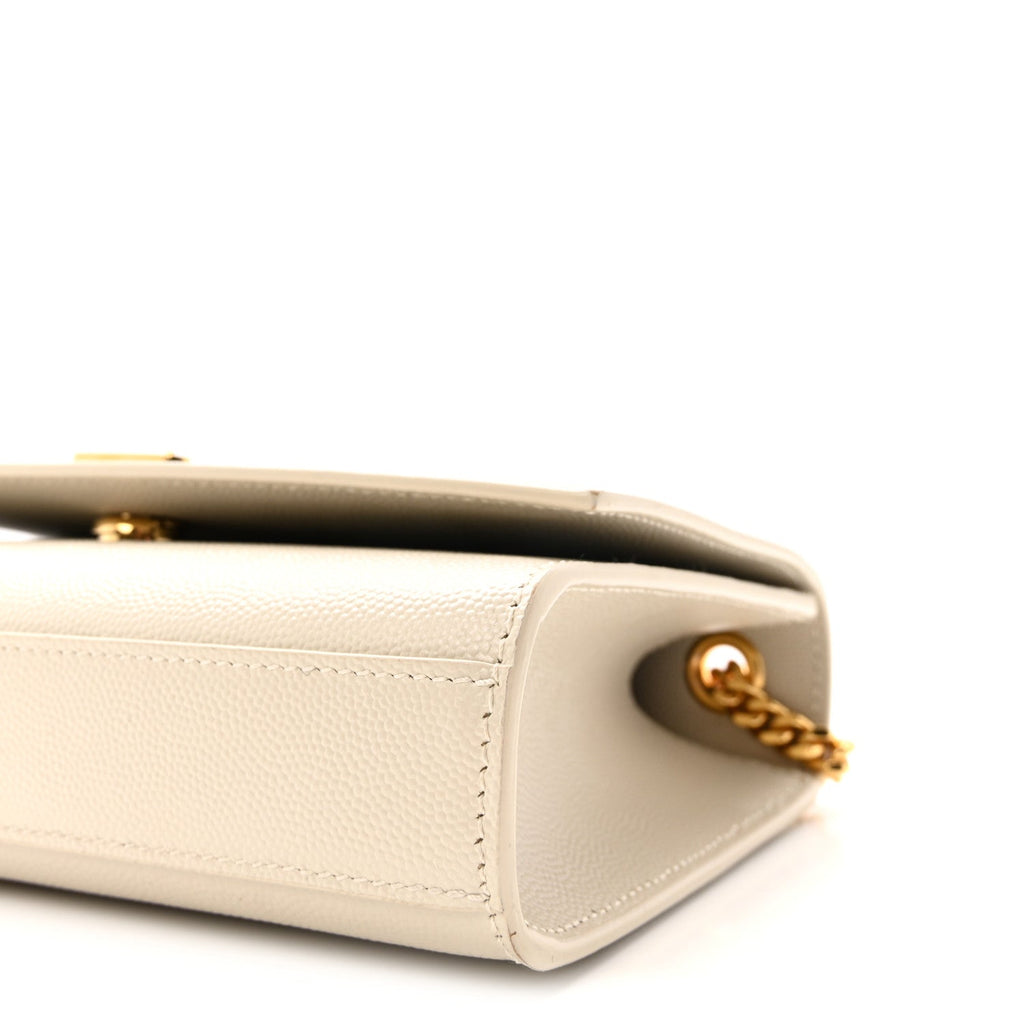 Grain De Poudre Small Monogram Kate Satchel Crema Soft