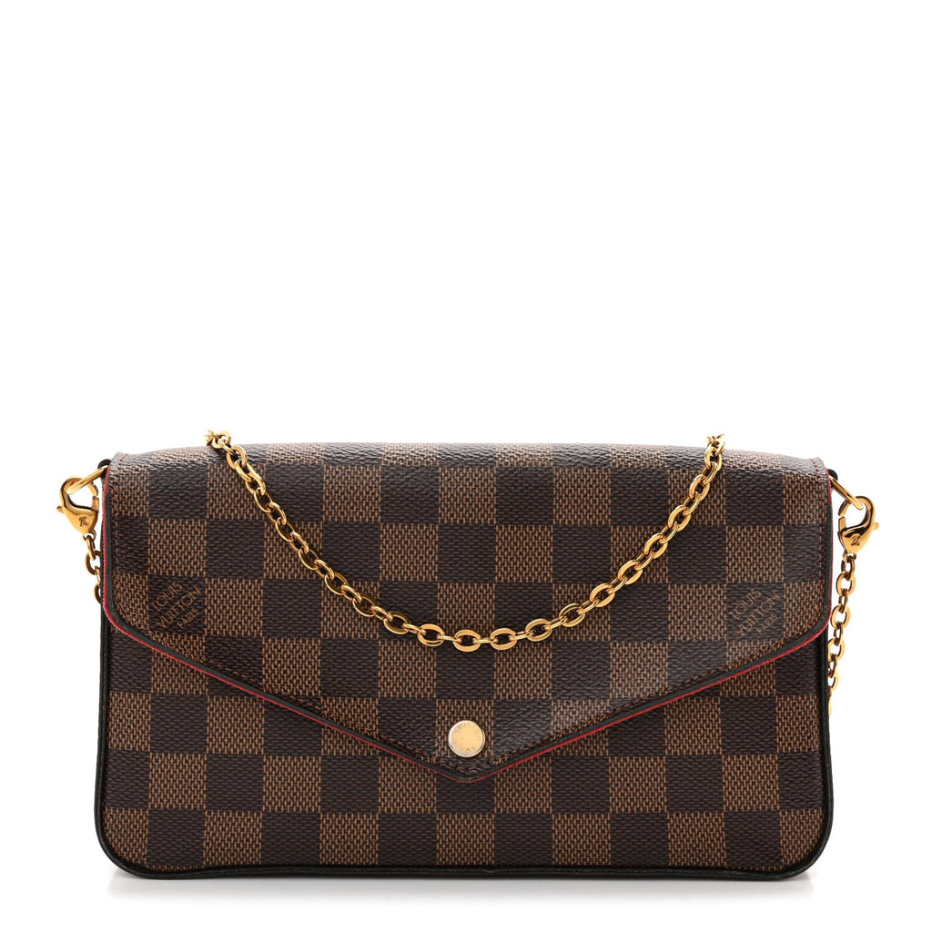Damier Ebene Pochette Felicie Chain Wallet
