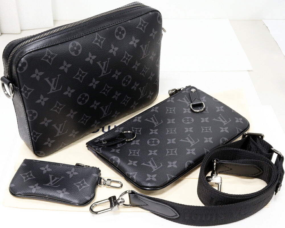 Louis Vuitton Monogram Eclipse Trio Messenger 2way Shoulder Bag M69443