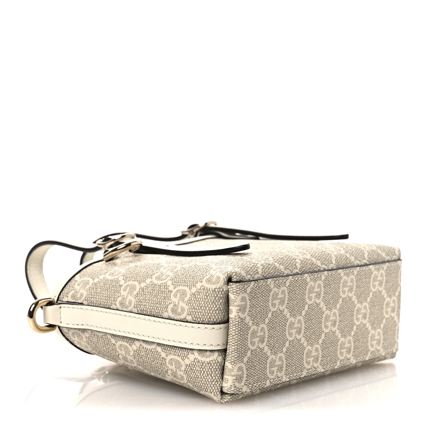 GG Supreme Monogram Emblem Mini Bag Beige Mystic White