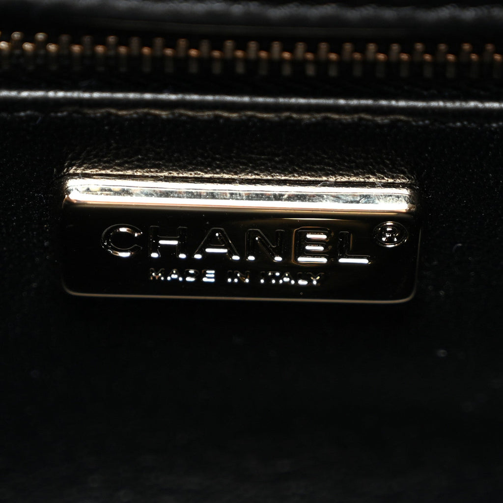 Sequin Quilted Small Single Flap Black