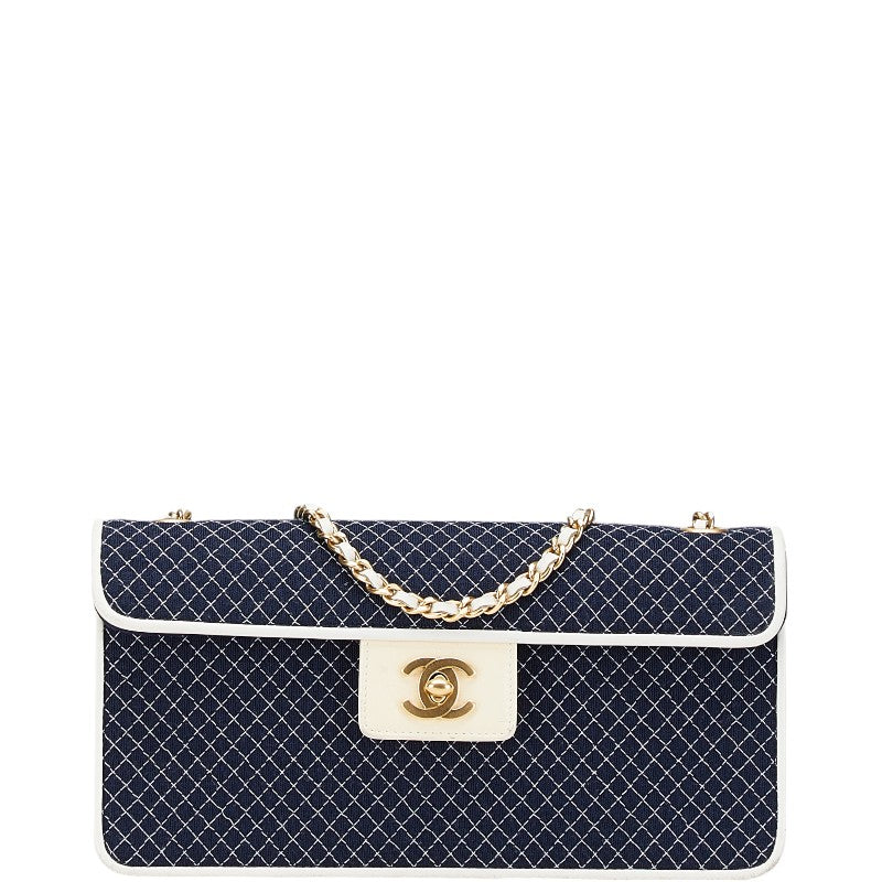 Chanel Coco Mark Quilting Canvas Patent Leather Shoulder Bag