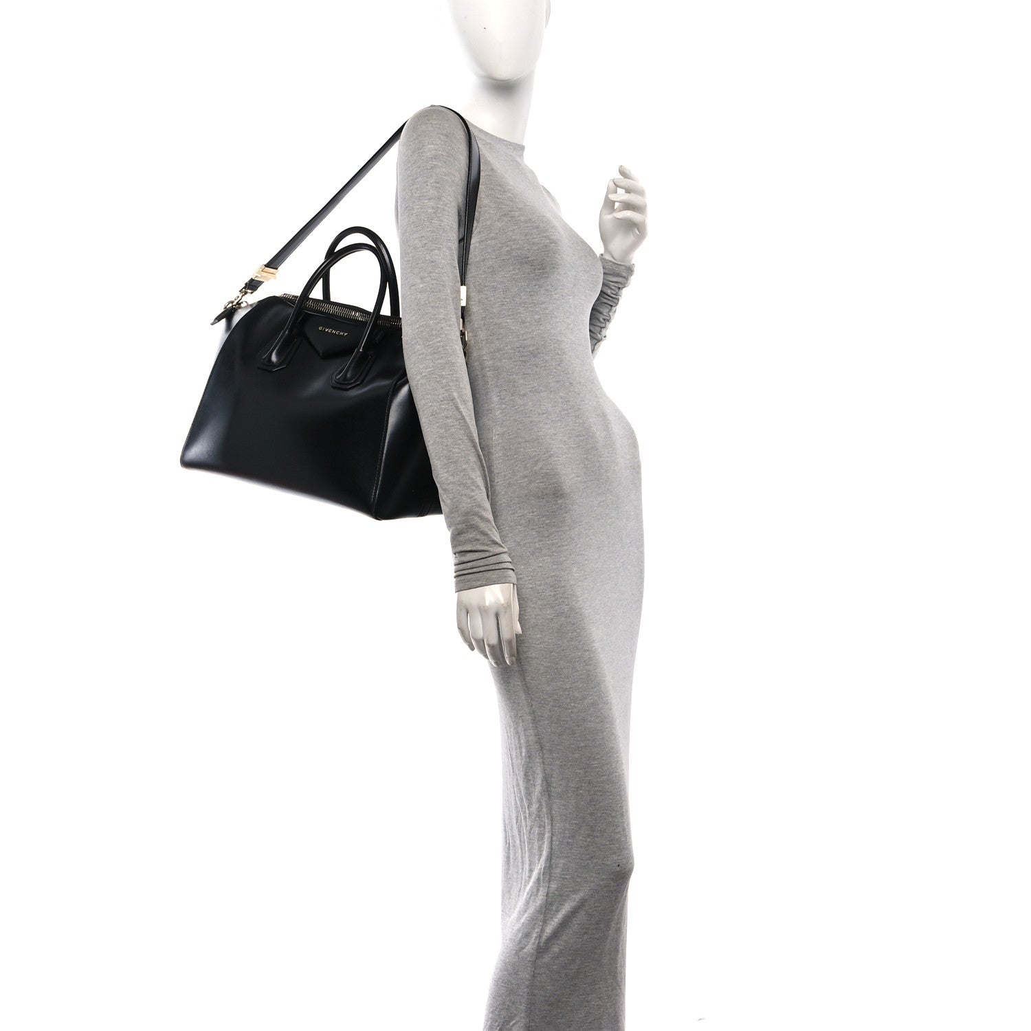 Shiny Lord Calfskin  Antigona Black