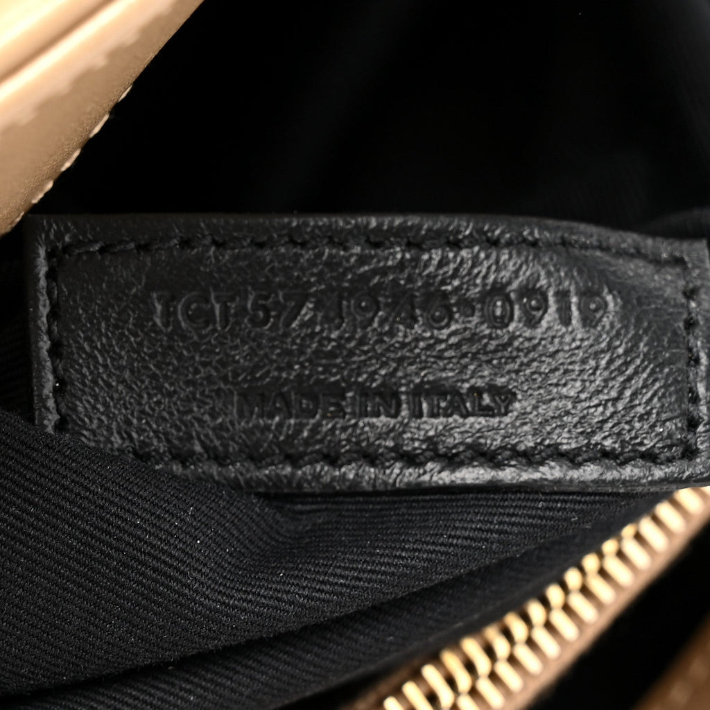 Calfskin Y Quilted Monogram Medium Loulou Chain Satchel Dark Beige