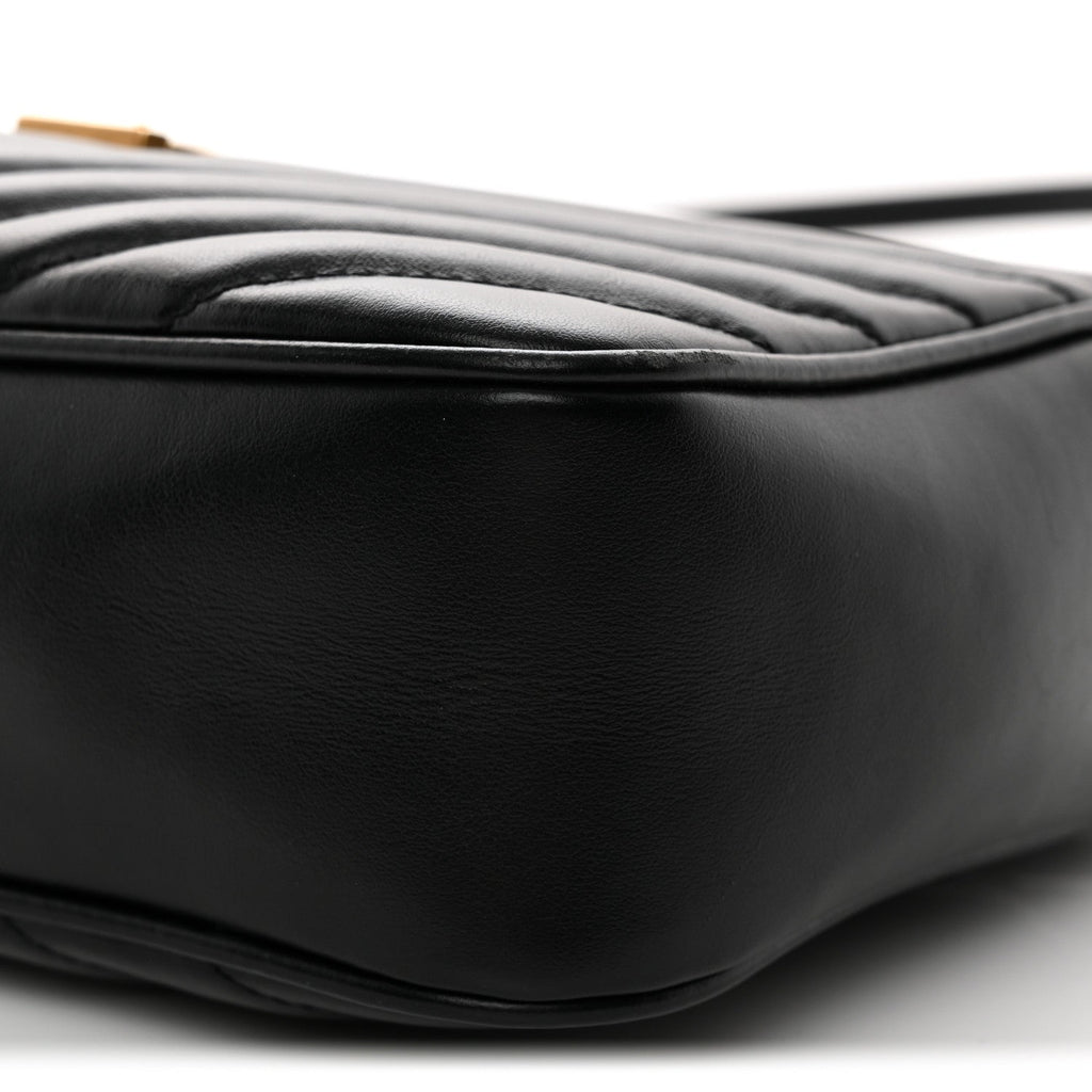 Calfskin Matelasse Monogram Lou Camera Bag Black