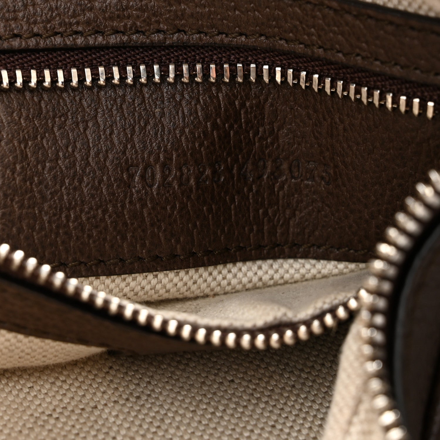 GG Supreme Monogram Textured Calfskin Web Large Attache Shoulder Bag Beige Ebony New Acero
