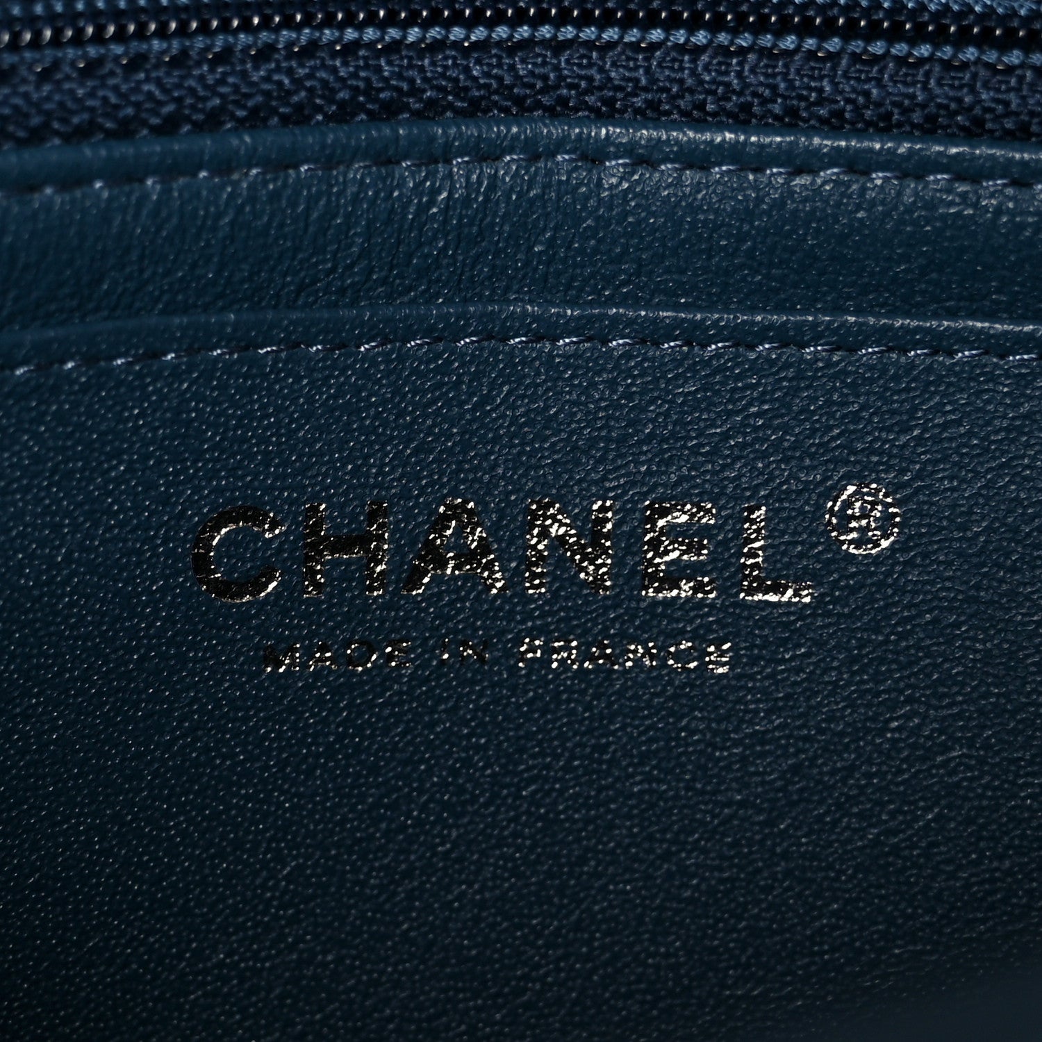Lambskin Quilted Mini Rectangular Flap Blue