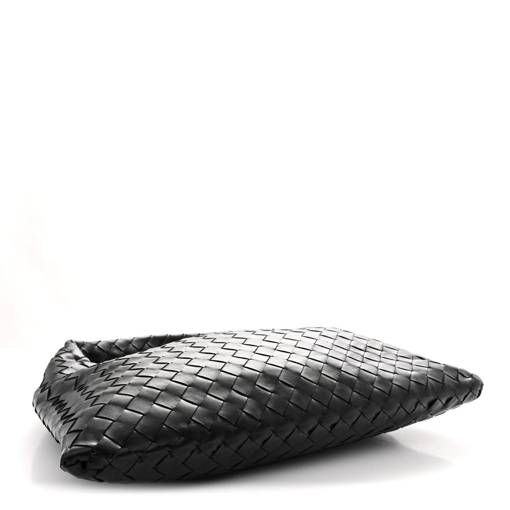 Calfskin Intrecciato Small Hop Black