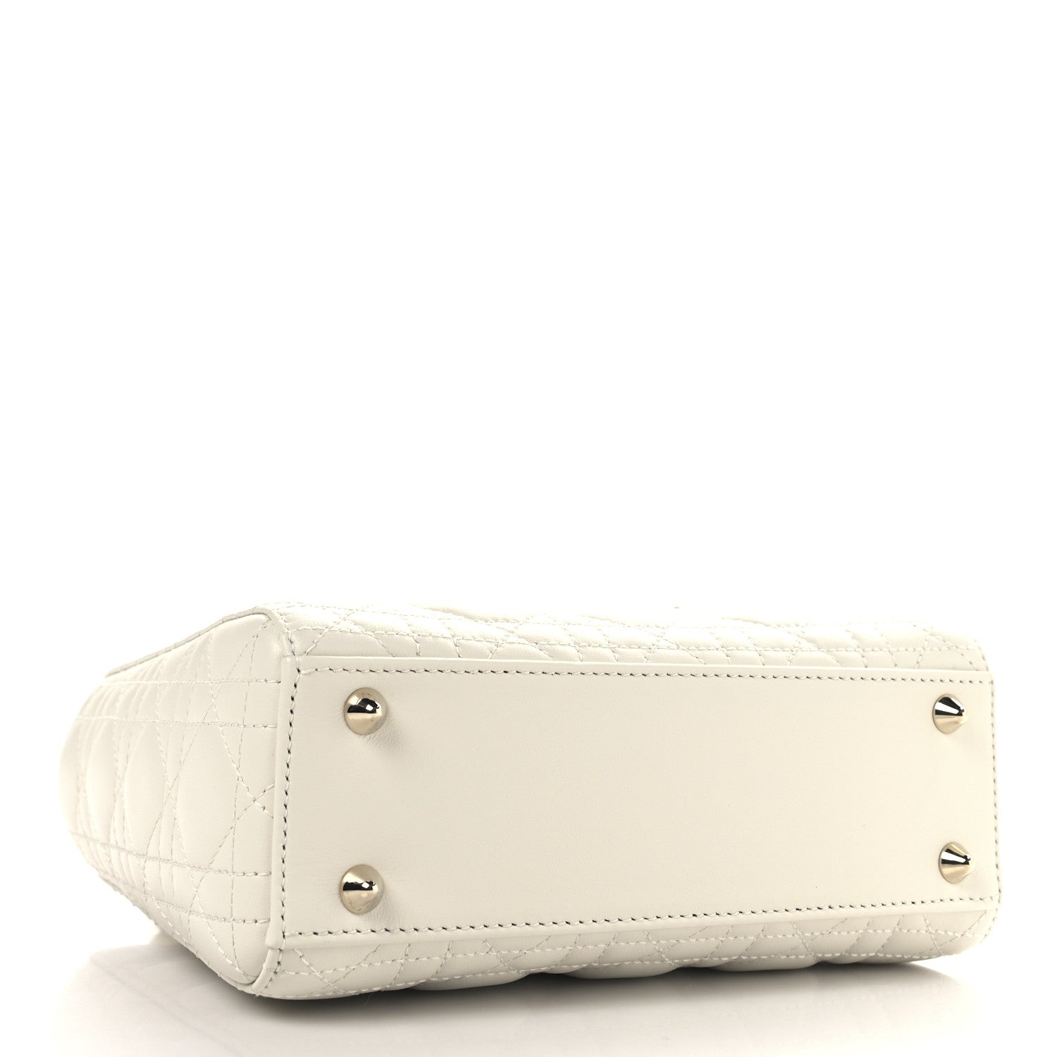 Lambskin Cannage Small My ABCDior Lady Dior White
