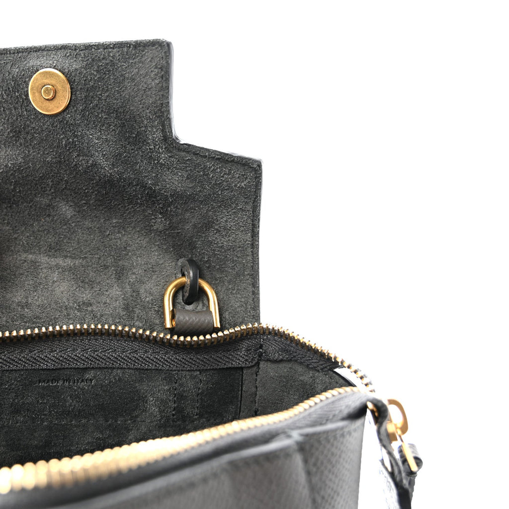 Grained Calfskin Pico Belt Bag Grey