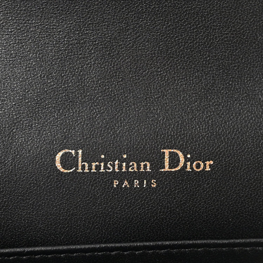 Lambskin Cannage Lady Dior Pouch Black