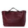Nappa Intrecciato Medium Garda Bag Dark Red