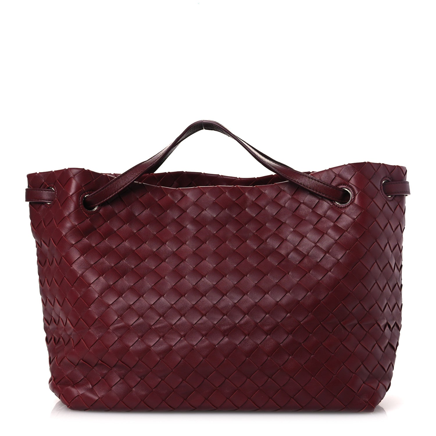 Nappa Intrecciato Medium Garda Bag Dark Red