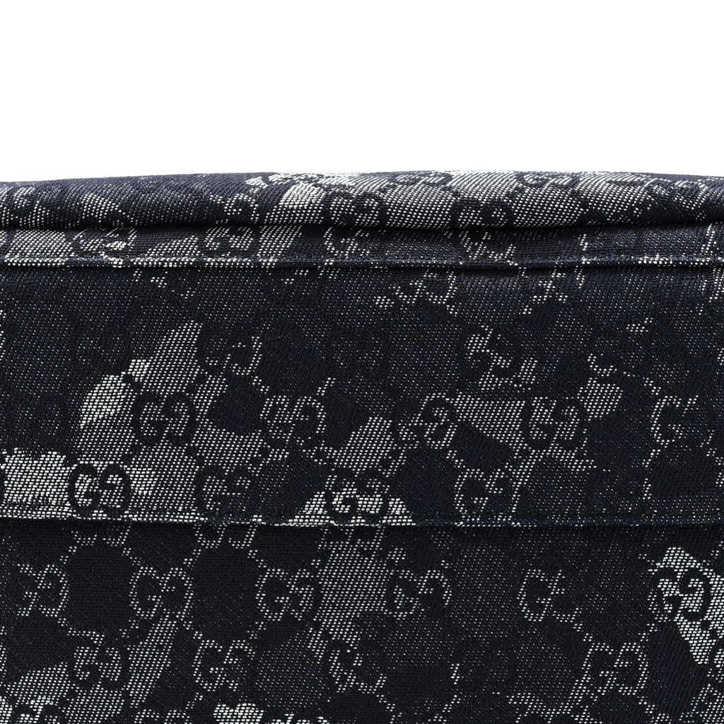 Denim Monogram Web Belt Bag Blue Multicolor
