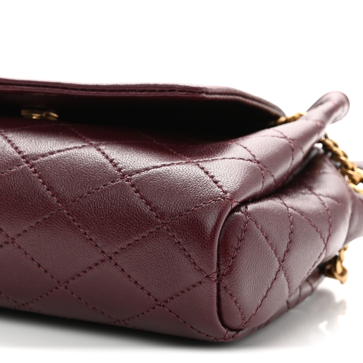 Lambskin Quilted Monogram Mini Nolita Rouge Cabernet