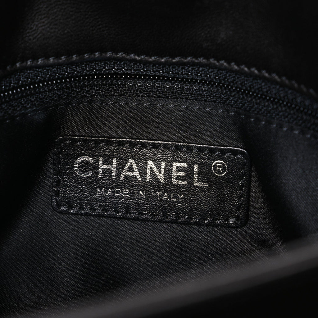 Lambskin Quilted Jumbo 3 Flap Black