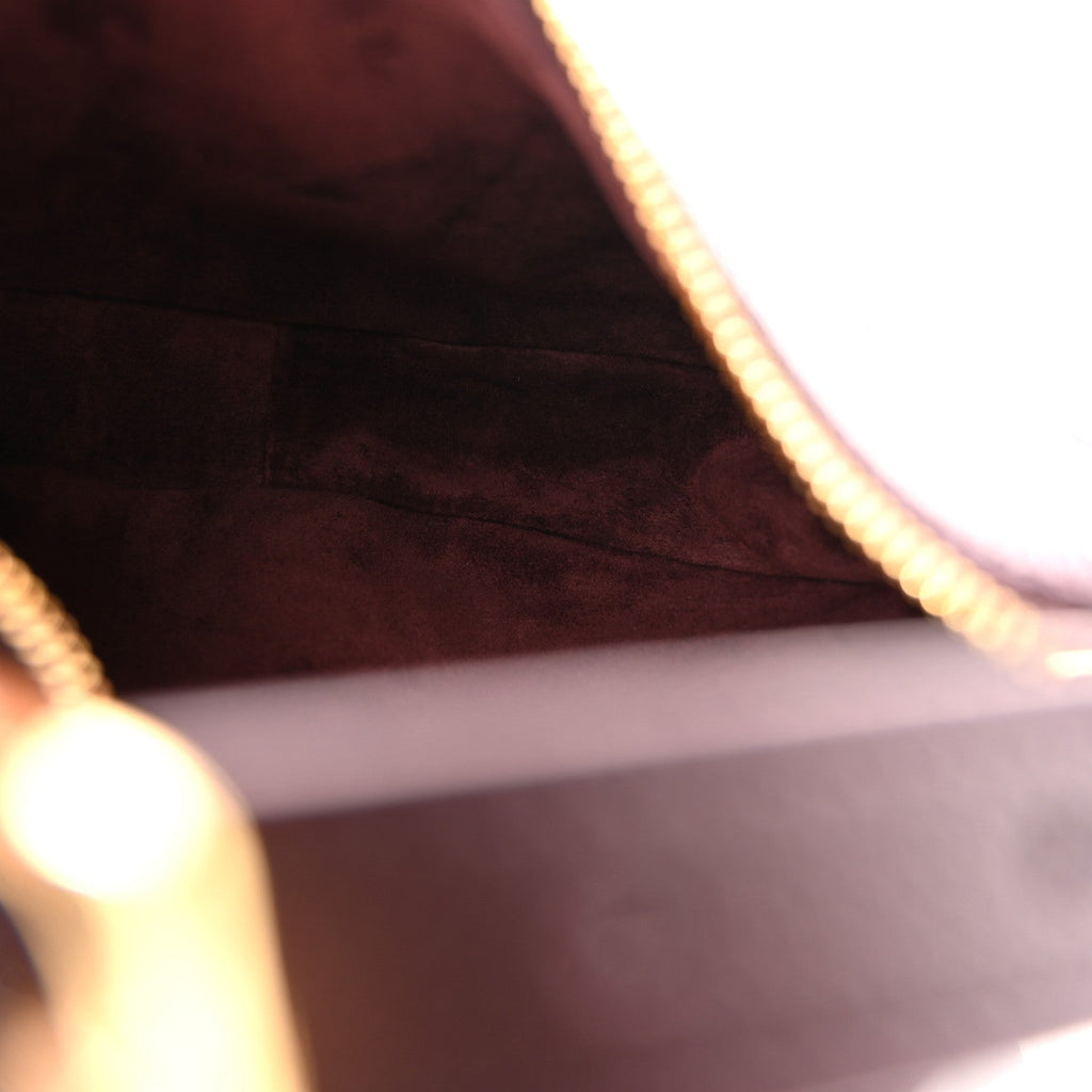 Supple Grained Calfskin Teen Lulu Shoulder Bag Deep Burgundy