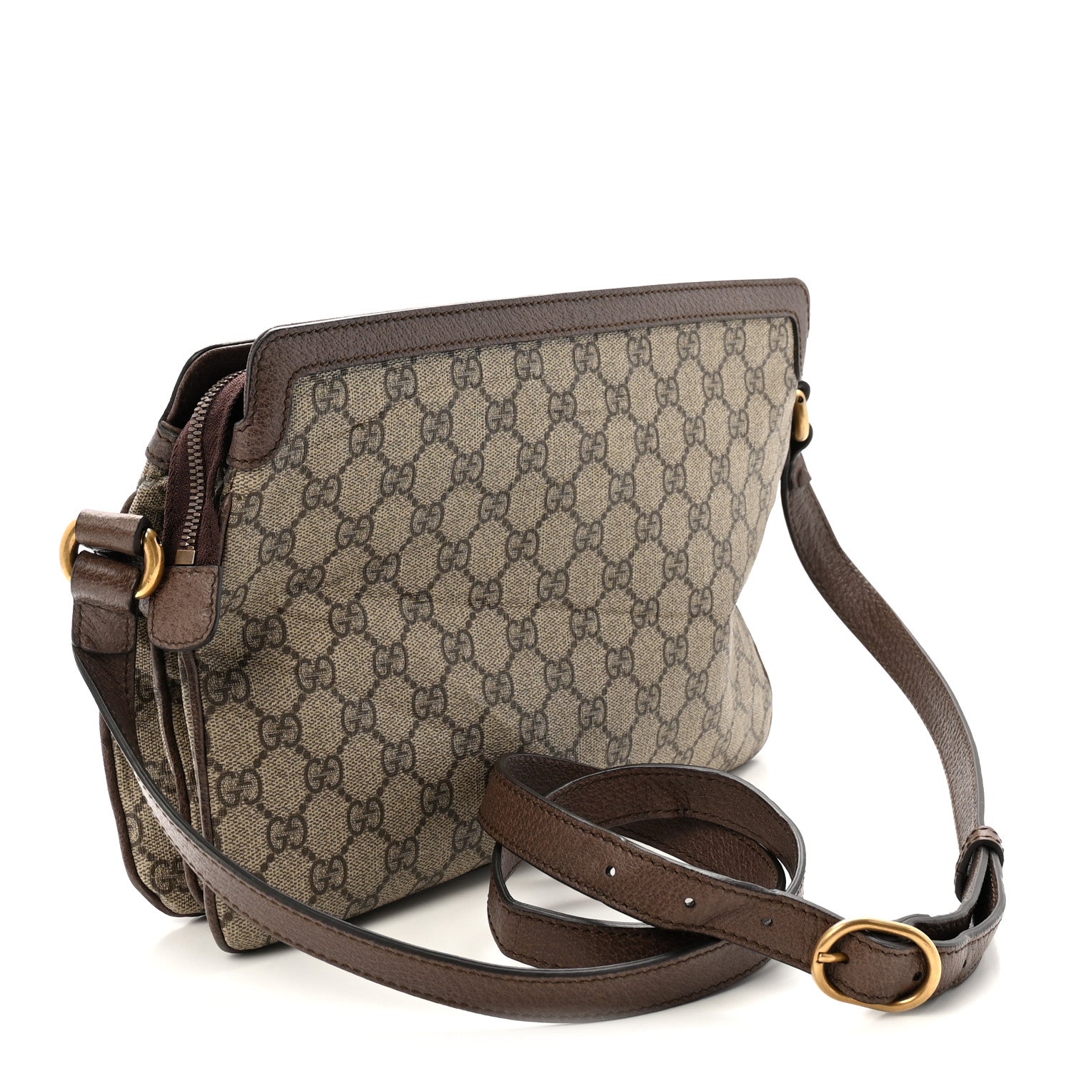 GG Supreme Monogram Web Medium Ophidia Shoulder Bag Beige New Acero