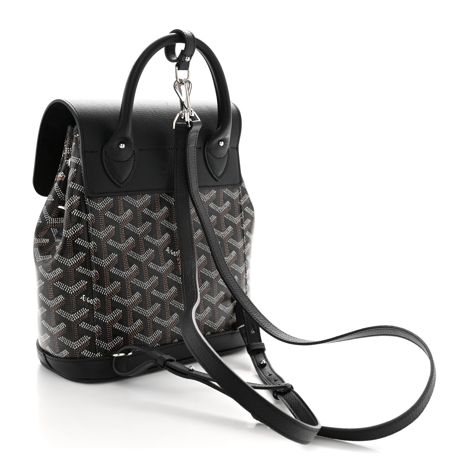 Goyardine Calfskin Mini Alpin Backpack Black