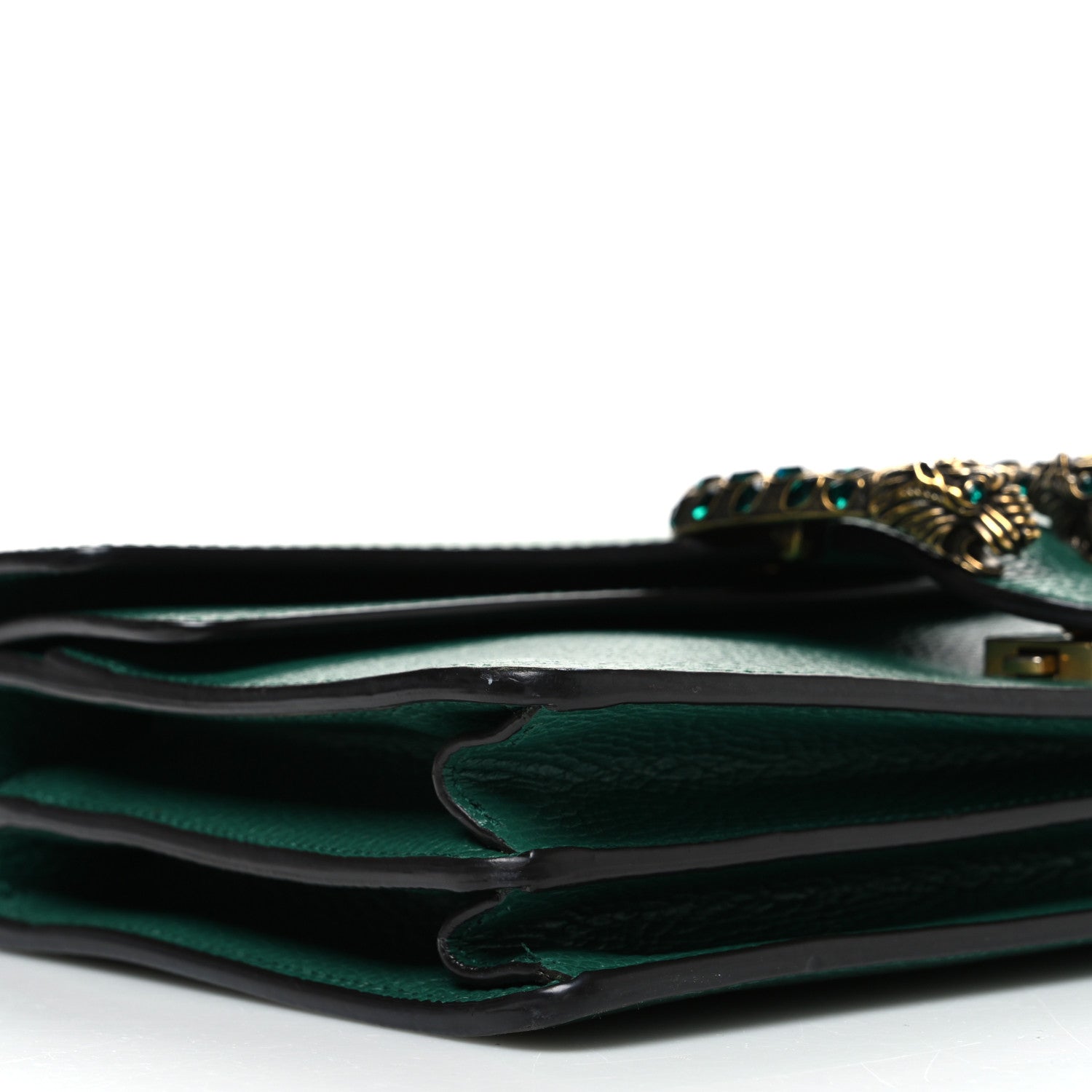 Pebbled Calfskin Small Dionysus Shoulder Bag Emerald