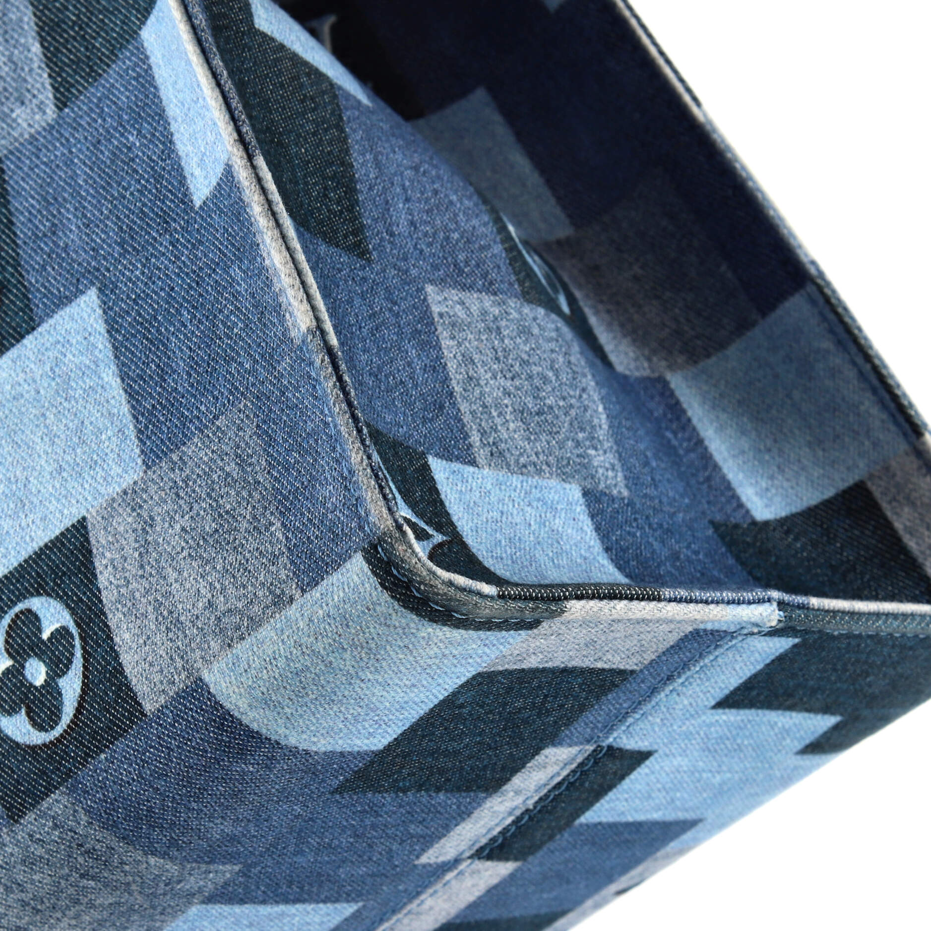 Louis Vuitton OnTheGo Tote Damier and Monogram Patchwork Denim GM