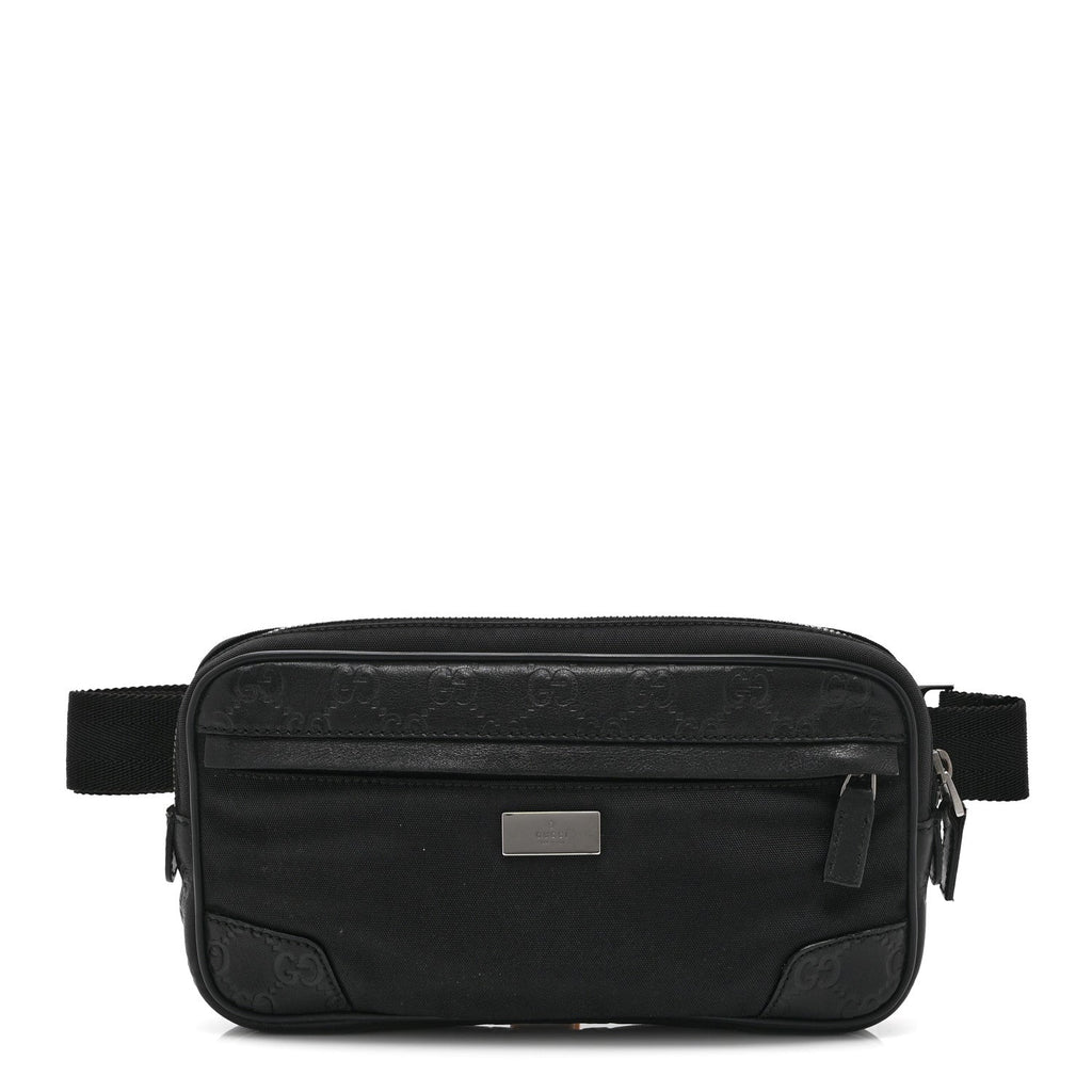 Guccissima Nylon Belt Bag  Black