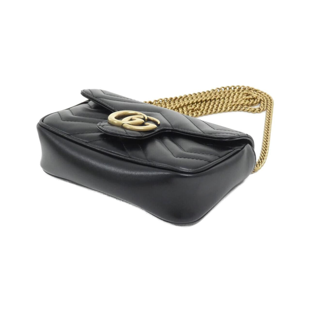 Gucci GG MARMONT Quilting Chevron Leather Shoulder Bag