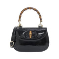 Gucci BAMBOO 1947 Patent Leather Shoulder Bag