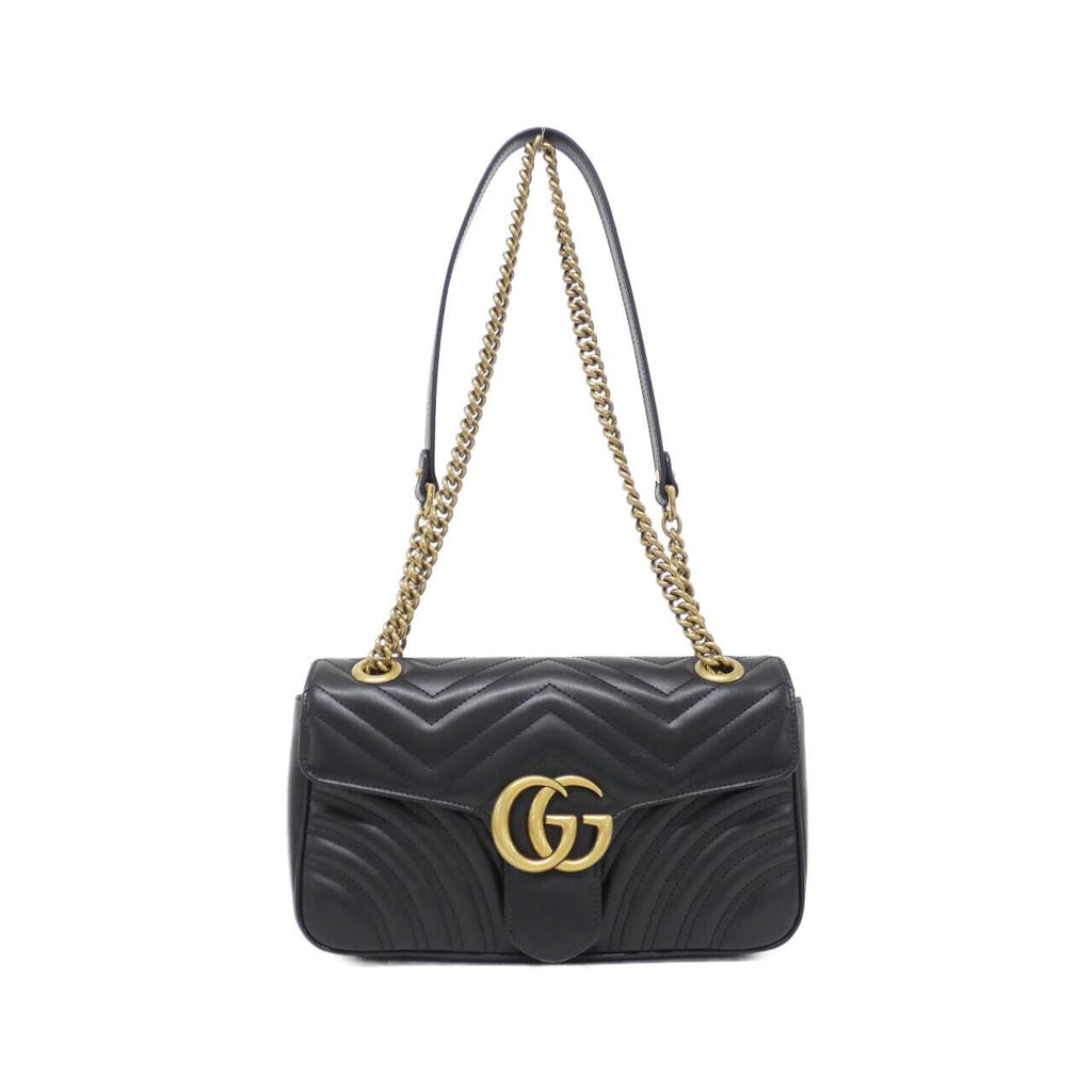 Gucci GG MARMONT Quilted Chevron Leather Shoulder Bag