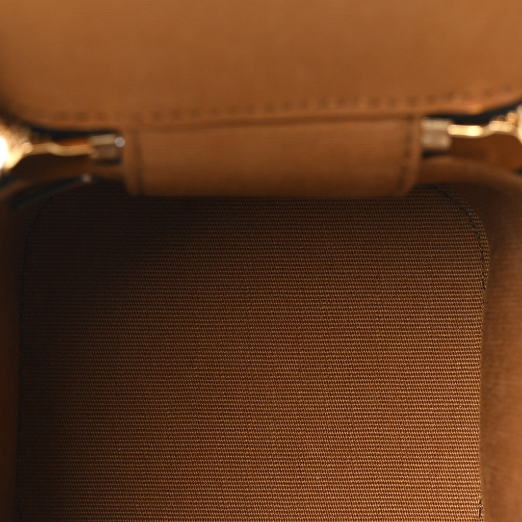 Triomphe Canvas Calfskin Mini Vanity Case Tan