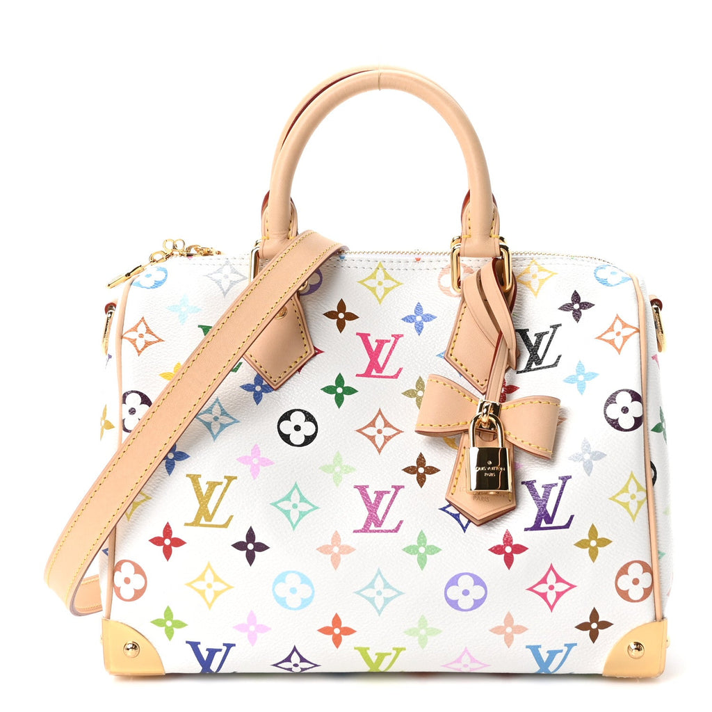 LV X TM Monogram Multicolor Speedy Bandouliere 25 White