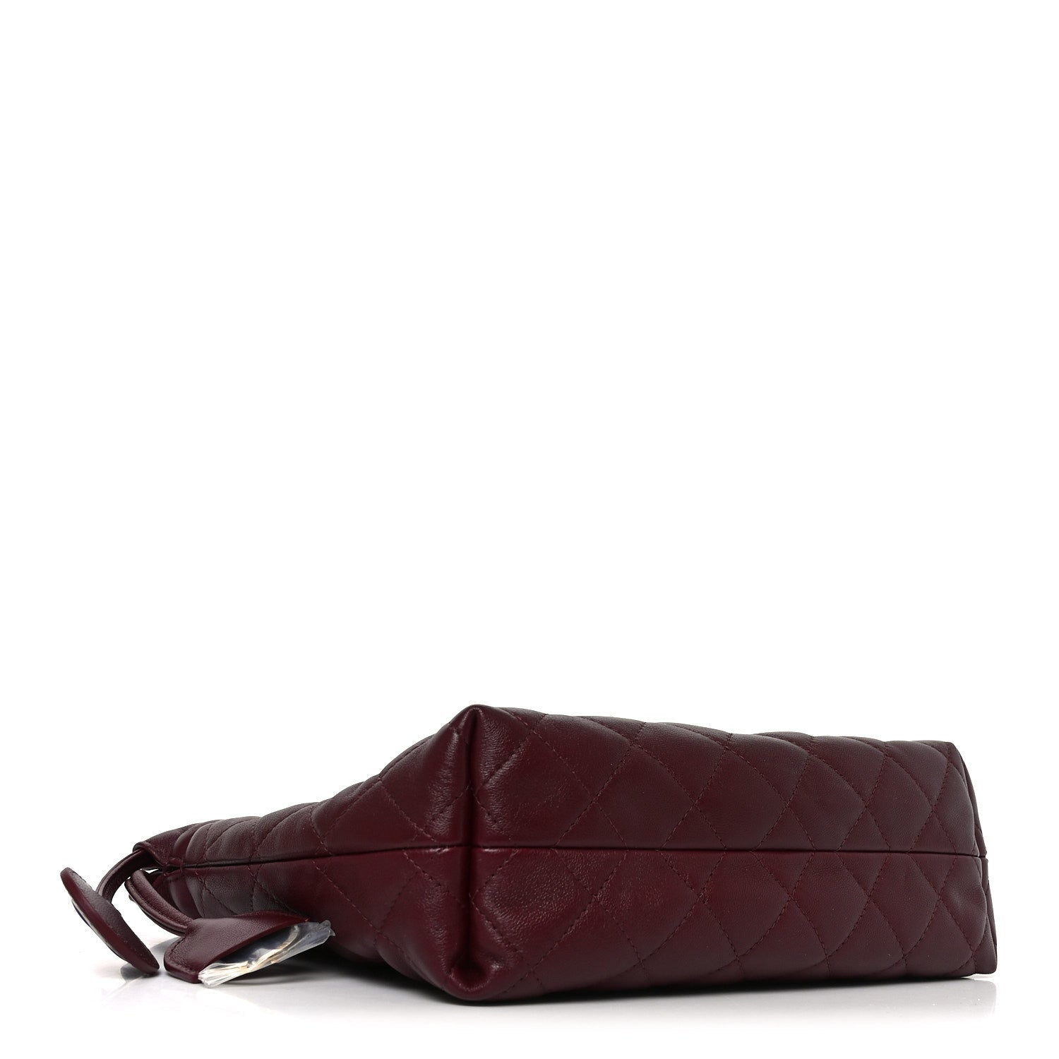 Pony Hair Printed Drawstring Clutch With Strap White Black Dark Burgundy