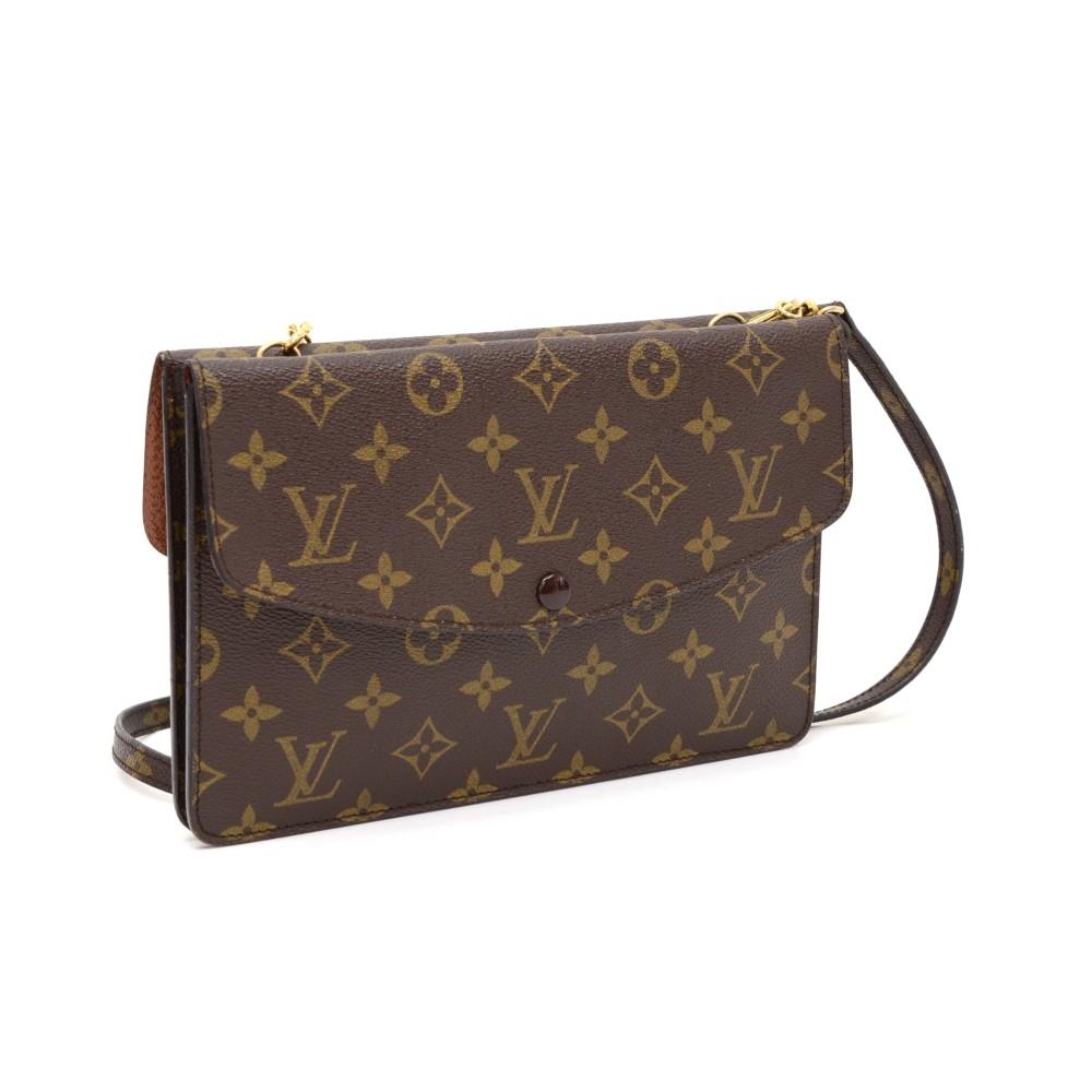 Louis Vuitto Pochette Double Rabat Monogram Canvas Shoulder Bag