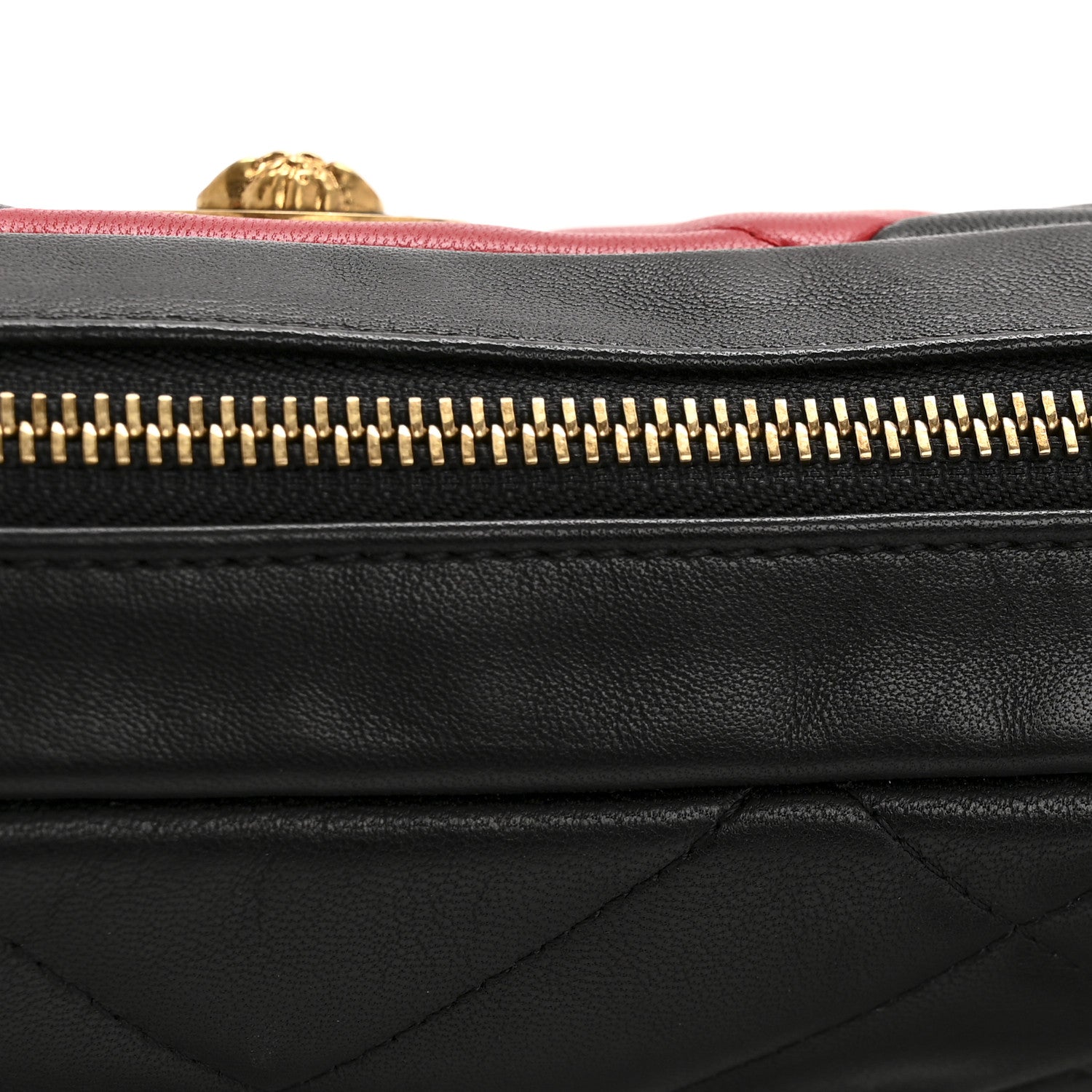 Nappa Barocco Quilted Vanitas Medea Belt Bag Black Red White