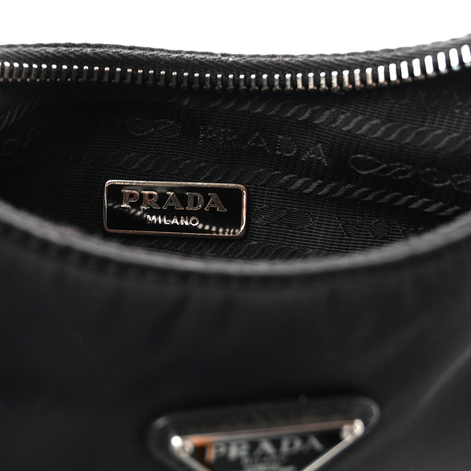 Tessuto Nylon Saffiano Mini Re-Edition 2005 Bag Black