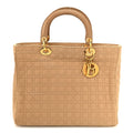 Nylon Cannage Large Lady Dior Tan