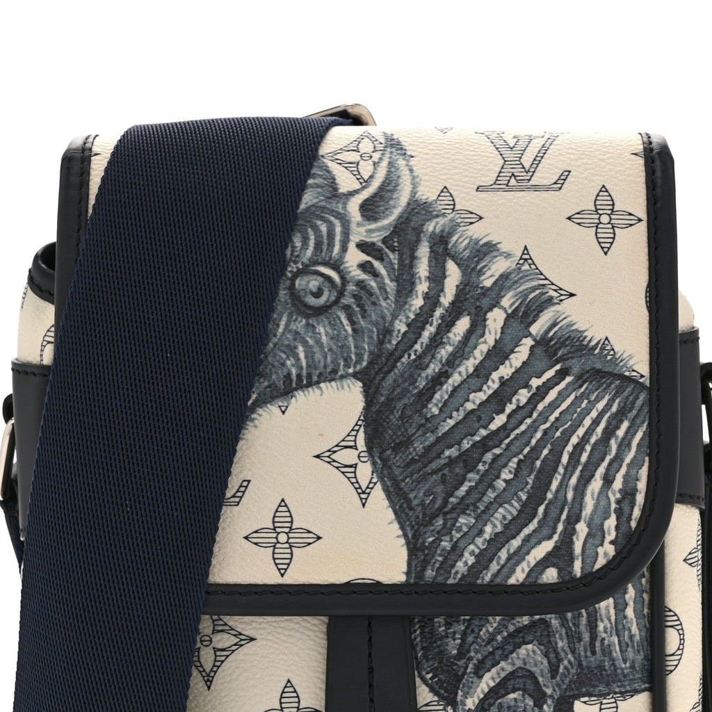 Savane Monogram Zebra Chapman Messenger BB White