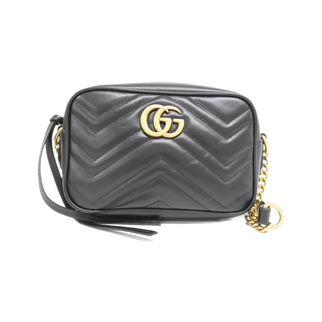 Gucci GG MARMONT Quilting Chevron Leather Shoulder Bag
