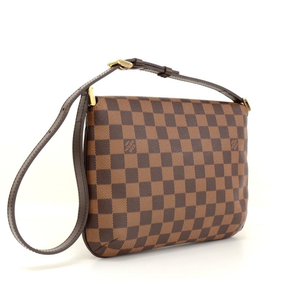 Louis Vuitto Musette Tango Damier Ebene Canvas Shoulder Bag