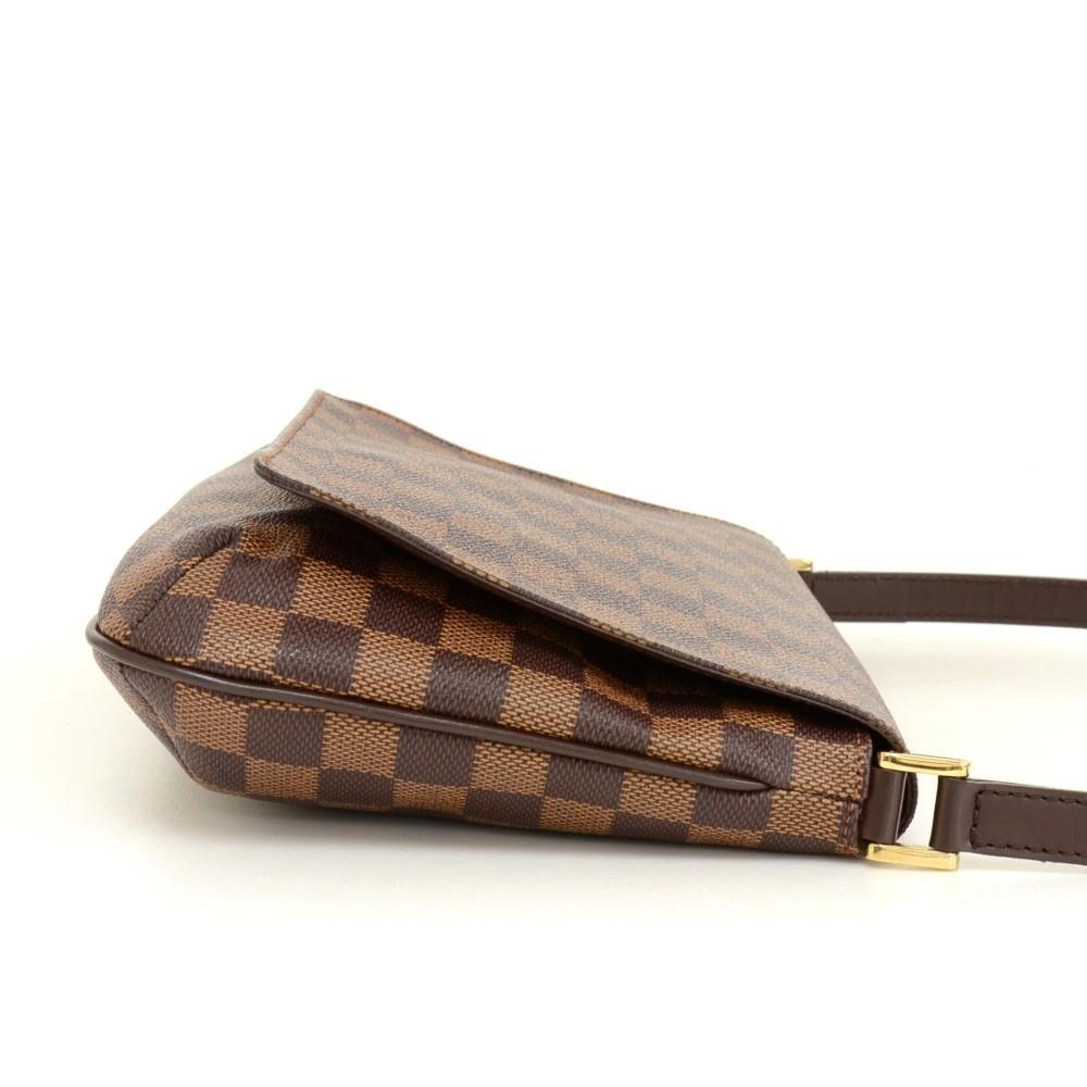 Louis Vuitto Musette Tango Damier Ebene Canvas Shoulder Bag
