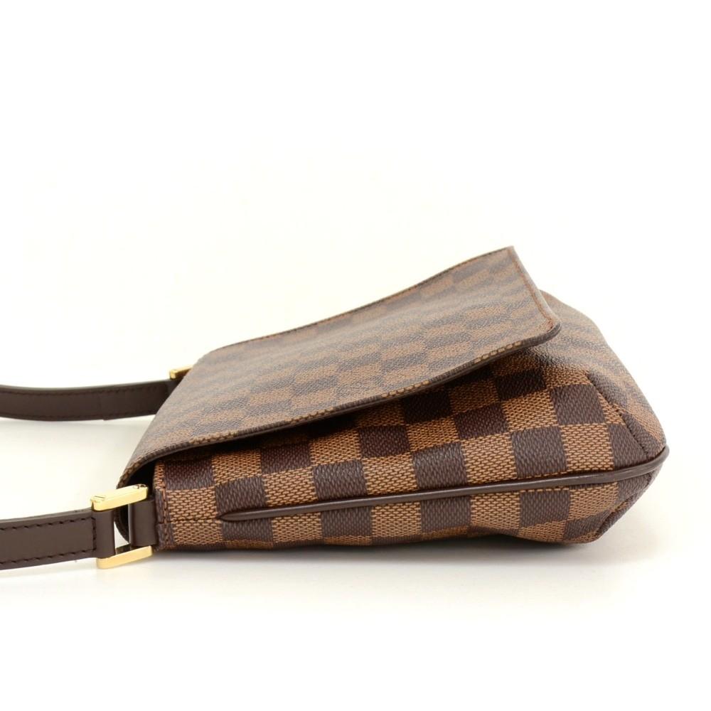 Louis Vuitto Musette Tango Damier Ebene Canvas Shoulder Bag