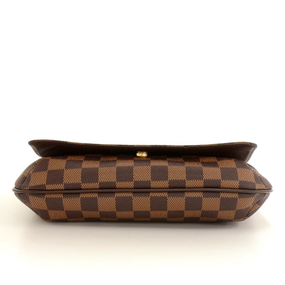 Louis Vuitto Musette Tango Damier Ebene Canvas Shoulder Bag