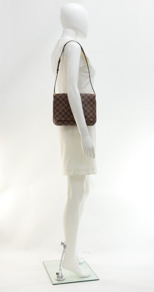 Louis Vuitto Musette Tango Damier Ebene Canvas Shoulder Bag