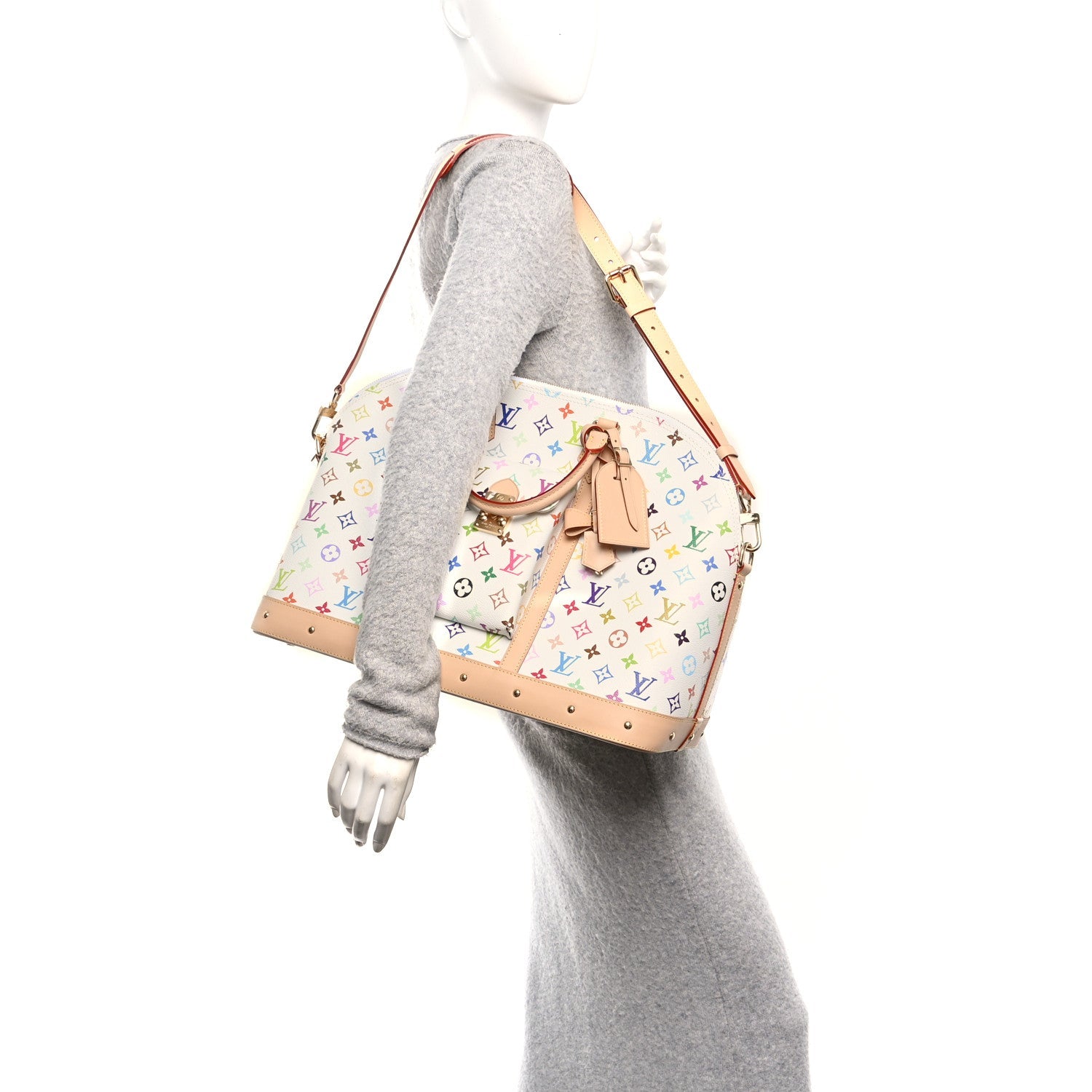 LV x TM Monogram Multicolor Alma Travel White