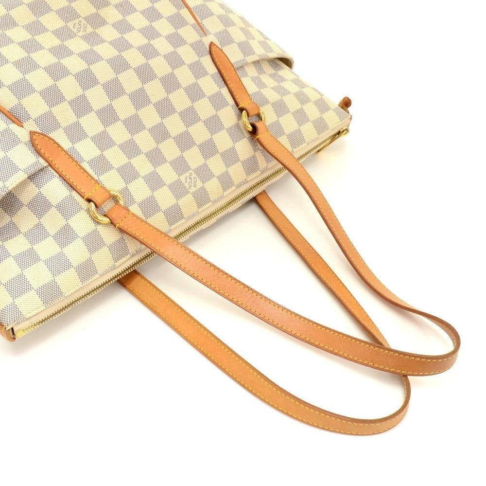 Louis Vuitto Totally MM Damier Azur Canvas Shoulder Bag