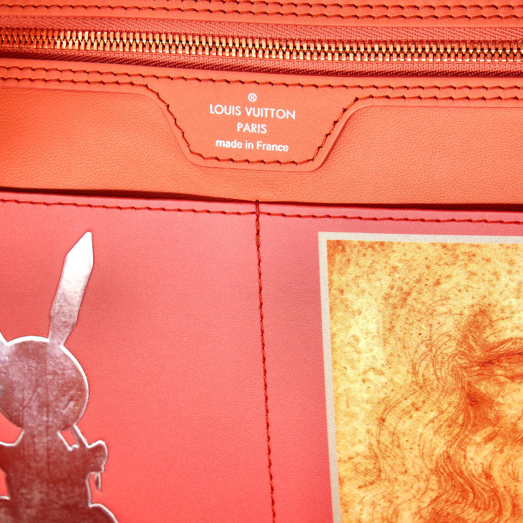 Louis Vuitton Neverfull NM Tote Limited Edition Jeff Koons Da Vinci Print Canvas MM