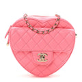 Lambskin Quilted CC In Love Heart Bag Pink